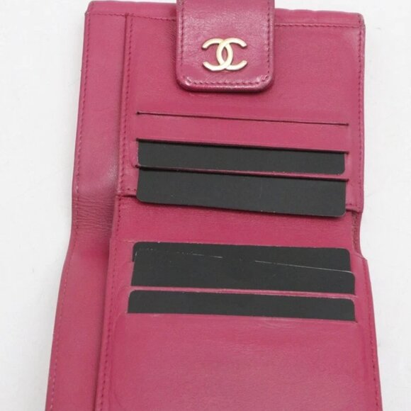 Chanel Coco Mark Icon Bi-Fold Wallet Leather - Pink *READ* - Picture 14 of 16
